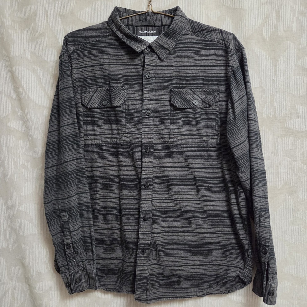 Columbia Omni-Wick Flannel Shirt Mens L Gray Plaid Button 100% Cotton Camp Sport
